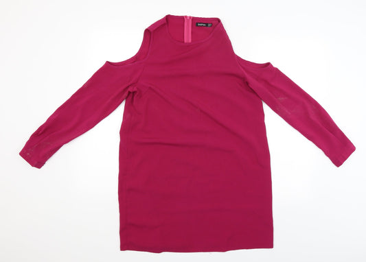 Boohoo Womens Pink   Basic Blouse Size 12
