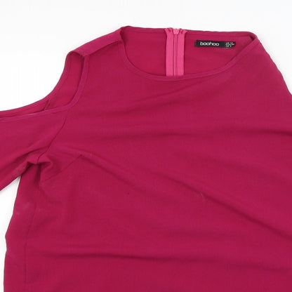 Boohoo Womens Pink   Basic Blouse Size 12
