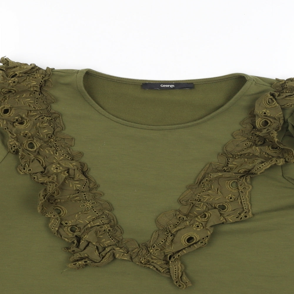 George Womens Green   Pullover Jumper Size S