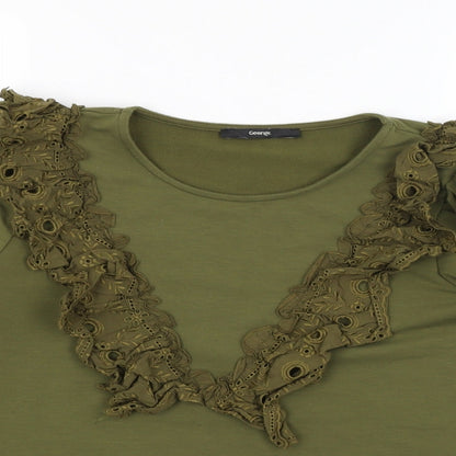 George Womens Green   Pullover Jumper Size S