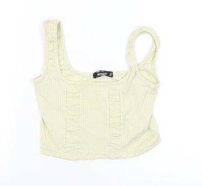 Womens UK Size 6 Missguided Green Camisole Blouse