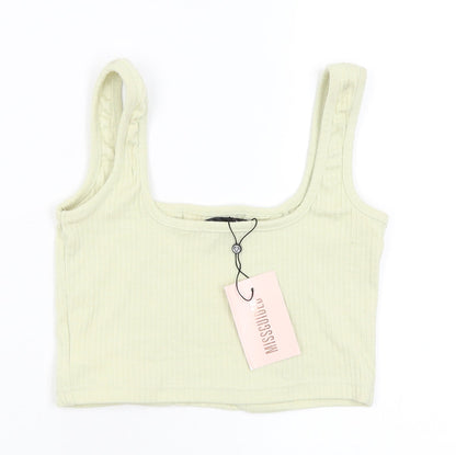 Womens UK Size 6 Missguided Green Camisole Blouse