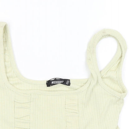 Womens UK Size 6 Missguided Green Camisole Blouse