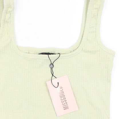 Womens UK Size 6 Missguided Green Camisole Blouse