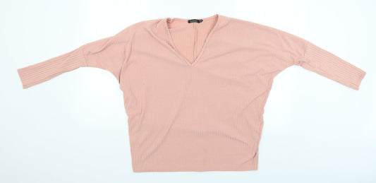 Boohoo Womens Pink   Pullover Jumper Size 10