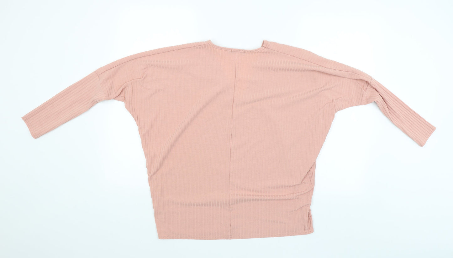 Boohoo Womens Pink   Pullover Jumper Size 10