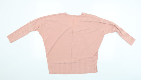 Boohoo Womens Pink   Pullover Jumper Size 10