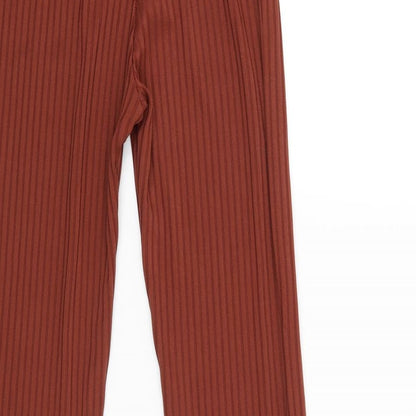 Club London Womens Brown   Capri Trousers Size 8 L35 in