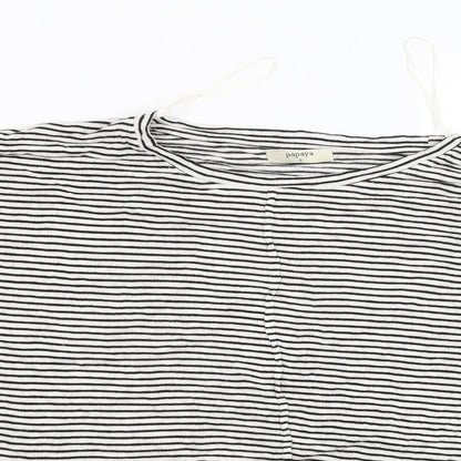 Papaya Womens Black Striped  Basic Blouse Size S