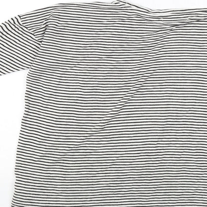 Papaya Womens Black Striped  Basic Blouse Size S