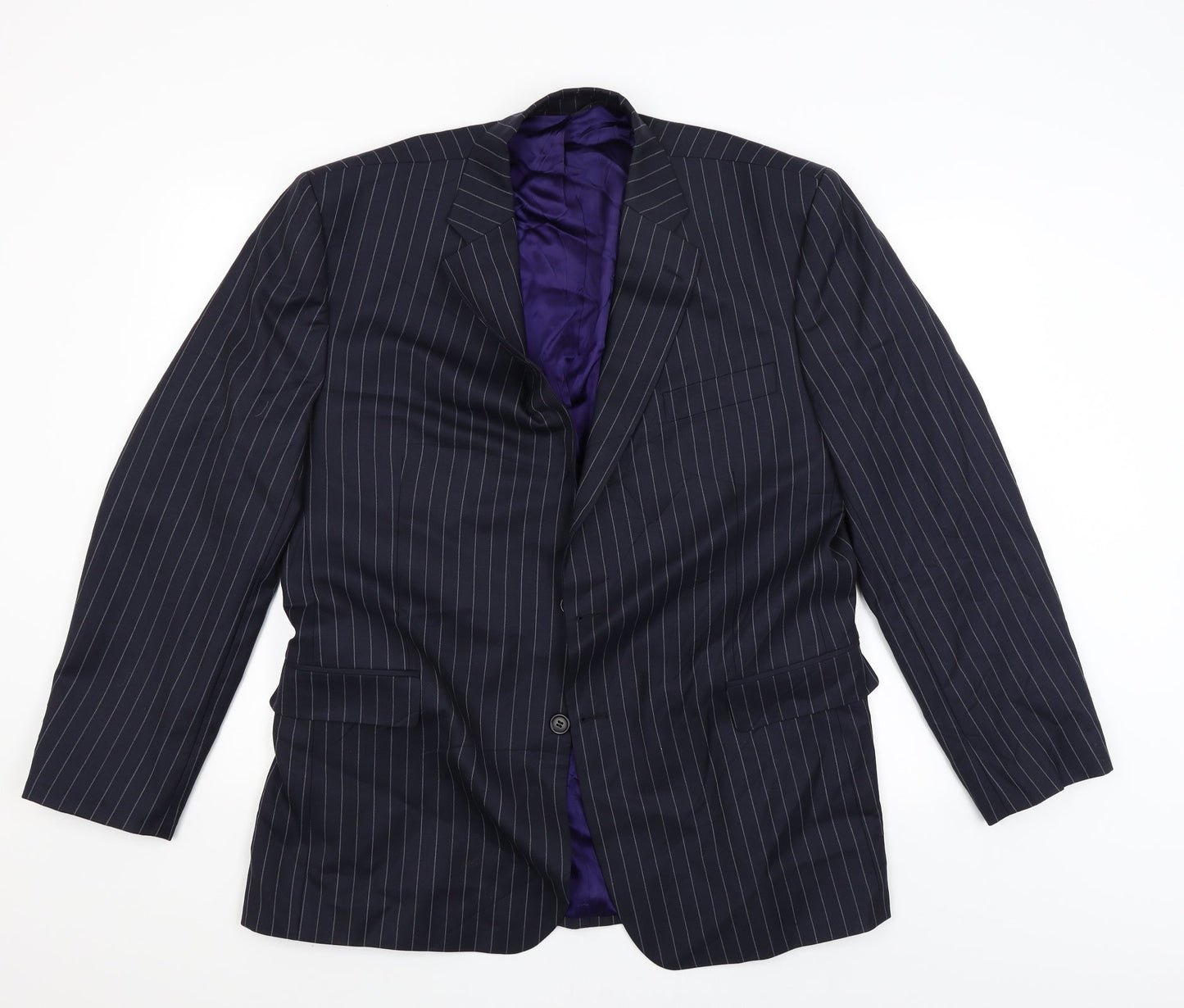 Mens UK Size 44 Preworn Regular Black Suit Jacket