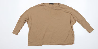 Boohoo Womens Brown   Basic T-Shirt Size 4