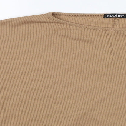 Boohoo Womens Brown   Basic T-Shirt Size 4