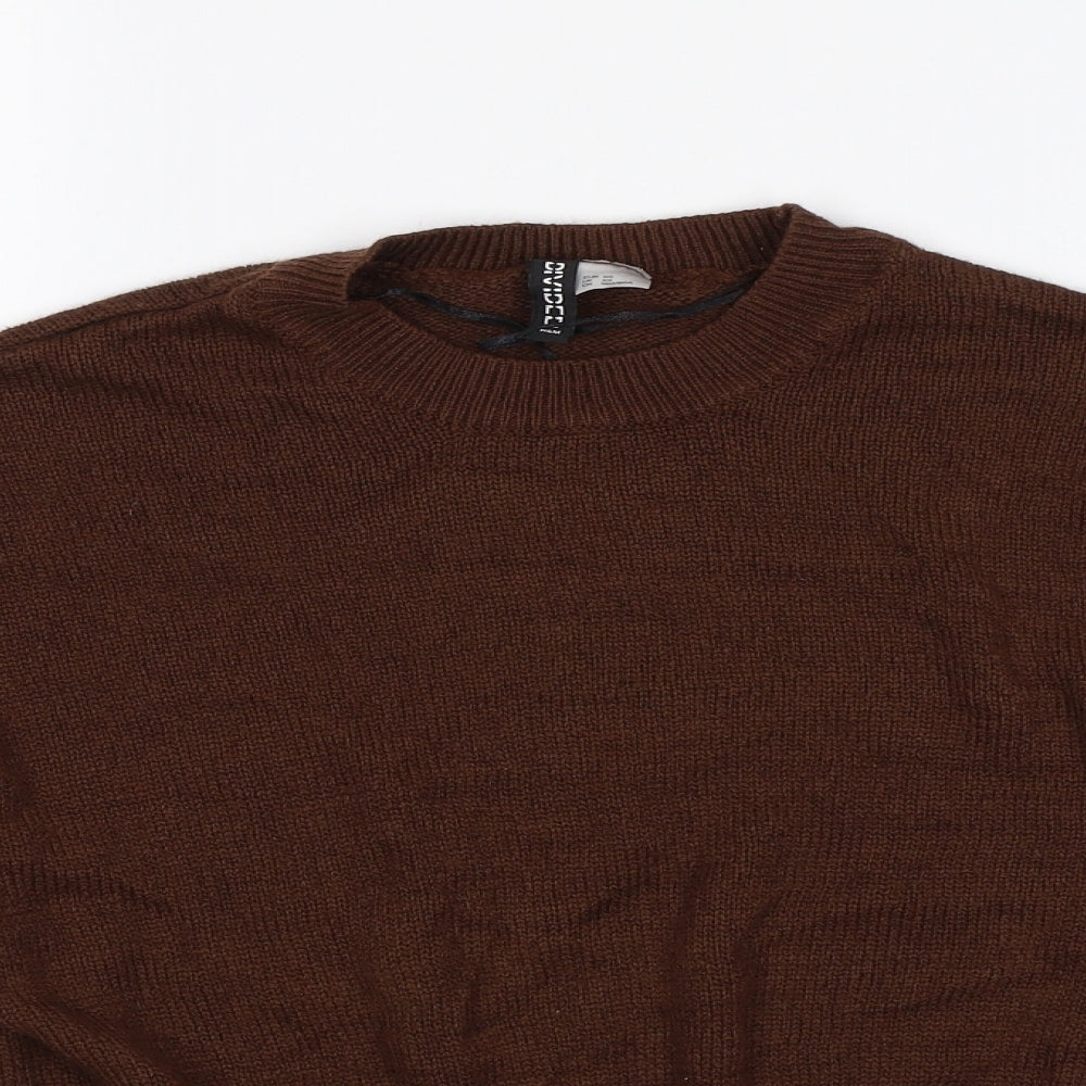Womens UK Size XS Divided Brown Pullover Jumper