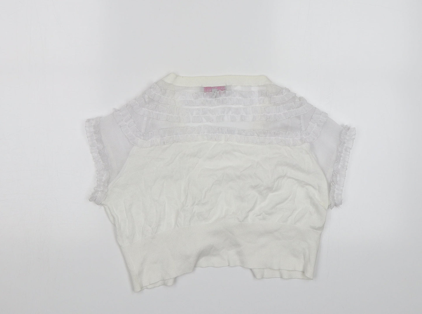 Be Beau Womens White   Cardigan Jumper Size 12