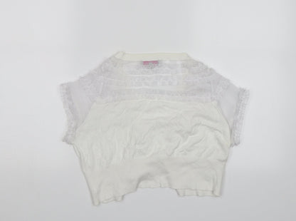 Be Beau Womens White   Cardigan Jumper Size 12
