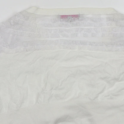 Be Beau Womens White   Cardigan Jumper Size 12