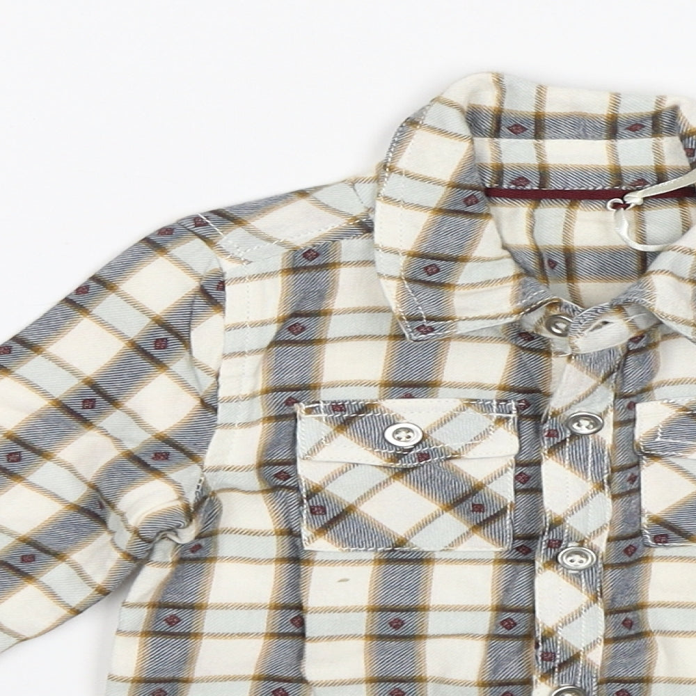 TU Baby White Plaid   Button-Up Size 12-18 Months