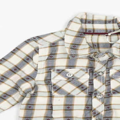 TU Baby White Plaid   Button-Up Size 12-18 Months