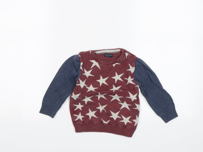 NEXT Baby Blue   Pullover Jumper Size 12-18 Months  - Stars