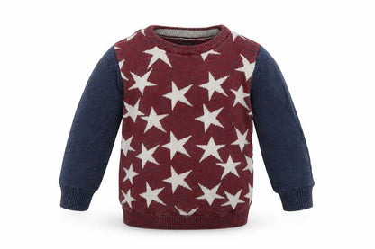 Front view of Next Baby Blue jumper, size 12-18, Months - Stars