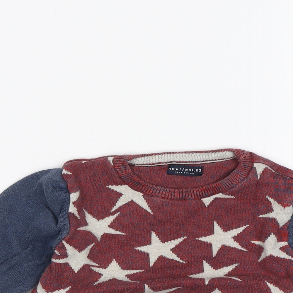 NEXT Baby Blue   Pullover Jumper Size 12-18 Months  - Stars