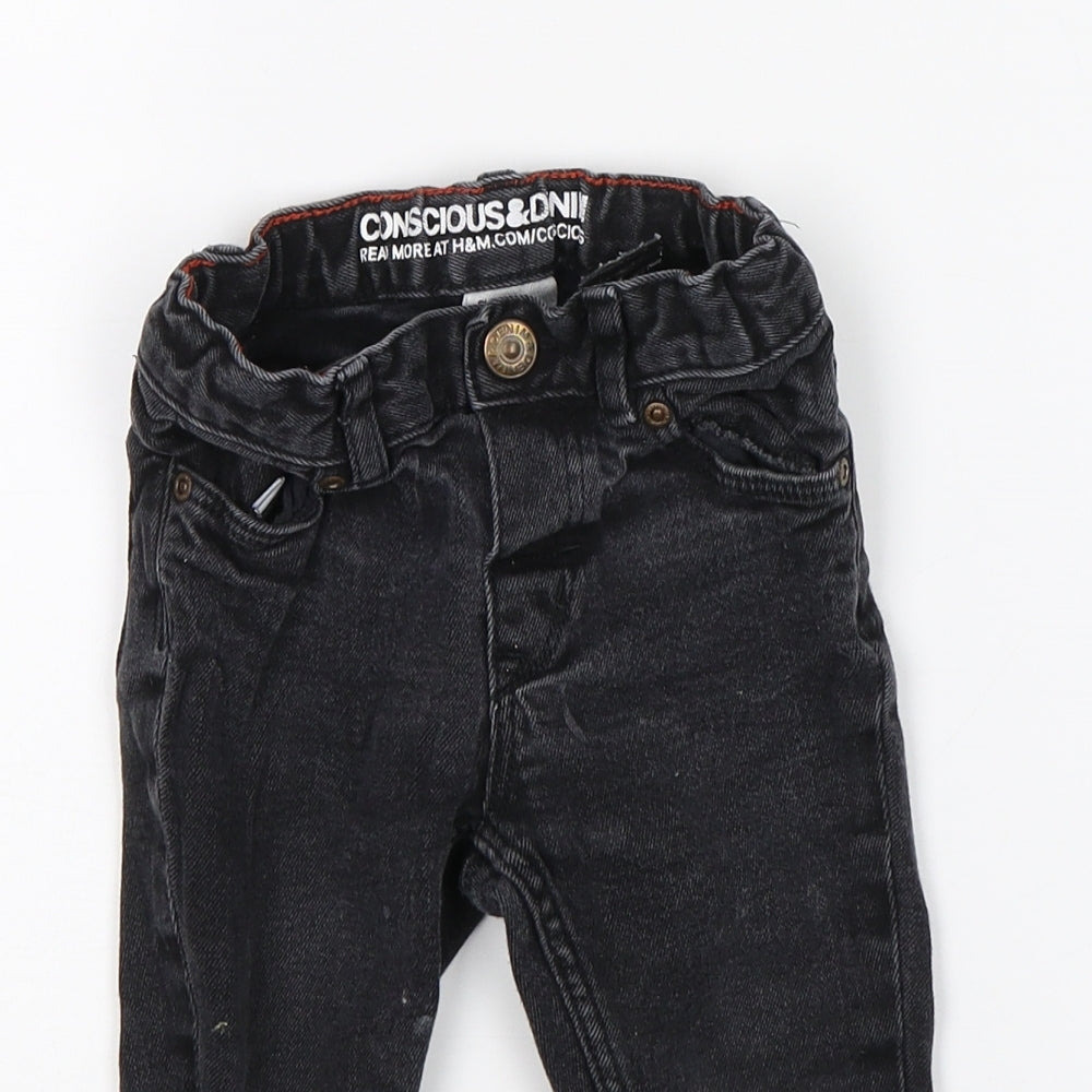 H&M Baby Black  Denim Jogger Jeans Size 9 Months