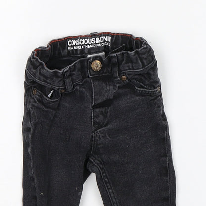 H&M Baby Black  Denim Jogger Jeans Size 9 Months