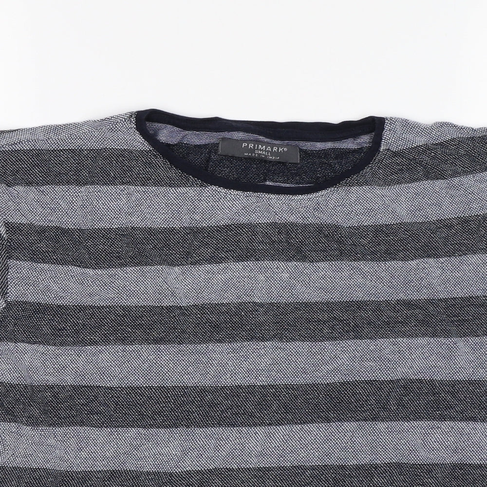 Primark Womens Blue Striped  Basic T-Shirt Size S