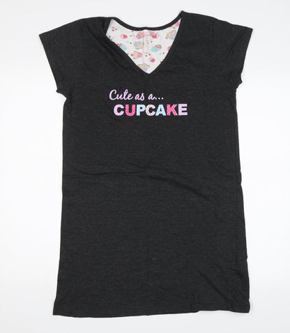 Secret Possesions Womens Grey Solid  Top Dress Size M  - Cute as a cupcake