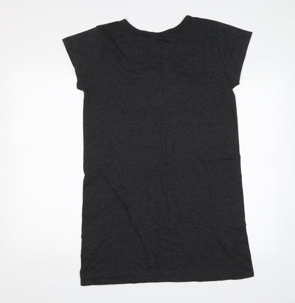 Secret Possesions Womens Grey Solid  Top Dress Size M  - Cute as a cupcake