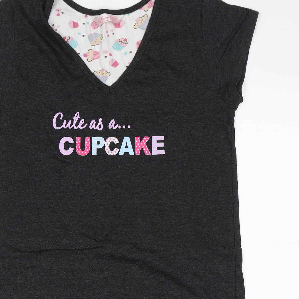 Secret Possesions Womens Grey Solid  Top Dress Size M  - Cute as a cupcake
