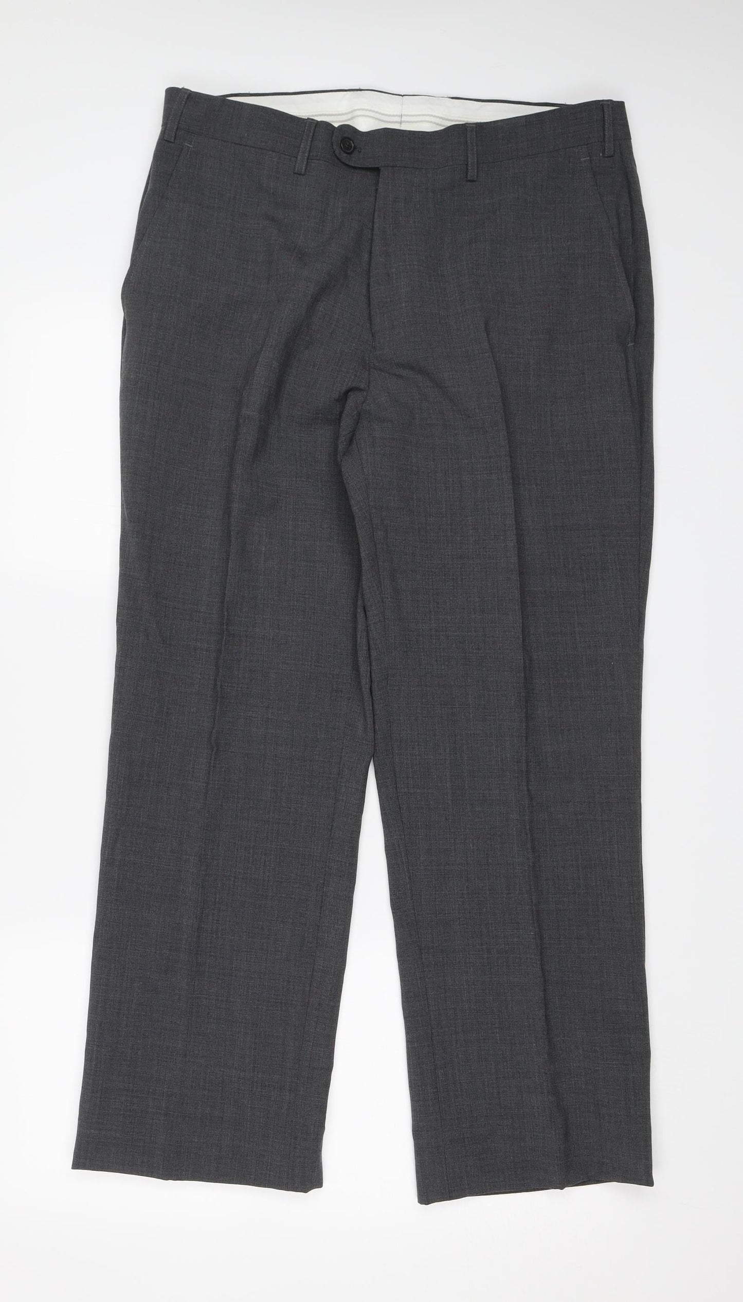 Skopes Mens Grey   Dress Pants Trousers Size 34 L25 in