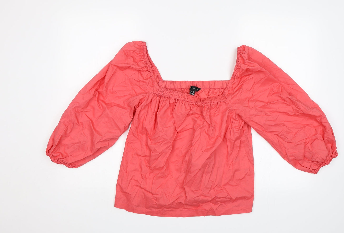 Womens UK Size 12 New Look Pink Basic Blouse