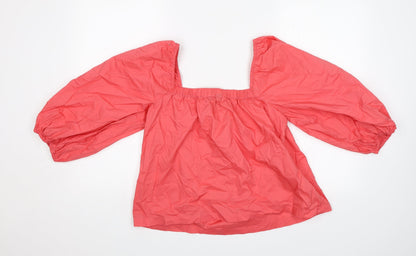 Womens UK Size 12 New Look Pink Basic Blouse
