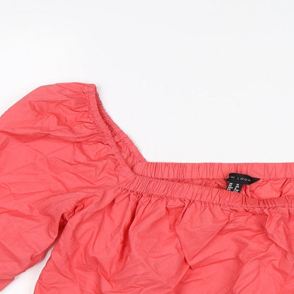 Womens UK Size 12 New Look Pink Basic Blouse