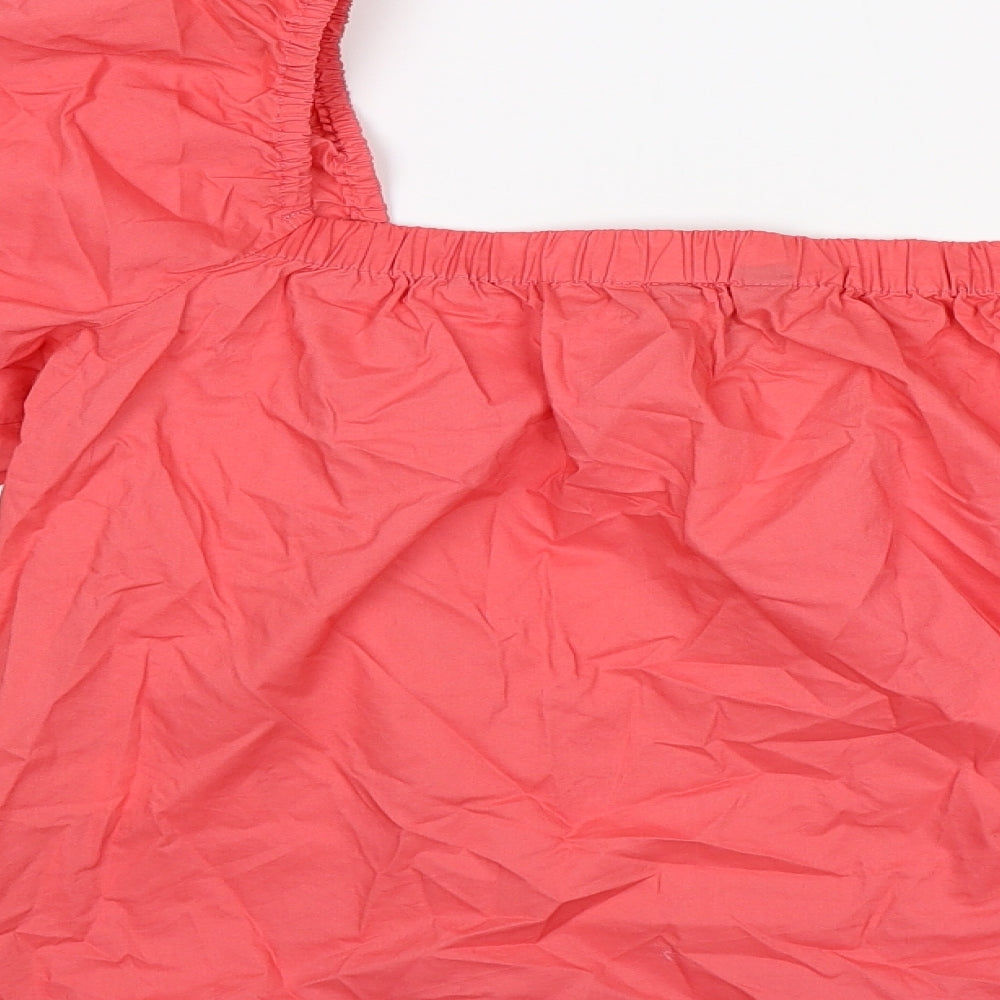 Womens UK Size 12 New Look Pink Basic Blouse