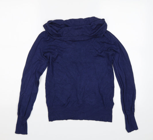 Womens UK Size 8 M&S Blue Pullover Jumper
