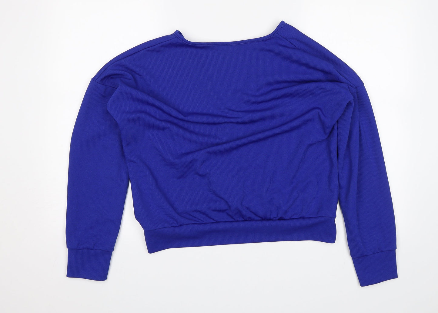 Womens UK Size L Preworn Blue Basic Blouse