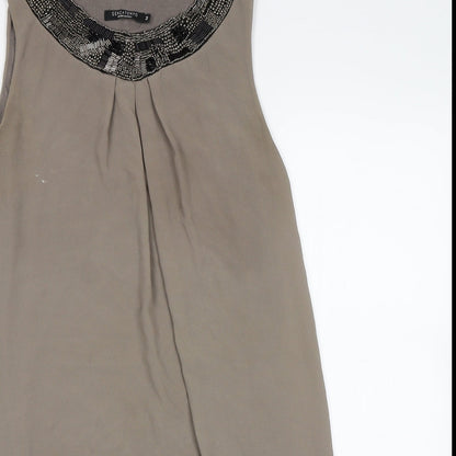 Senzatempo Womens Beige   Shift  Size M