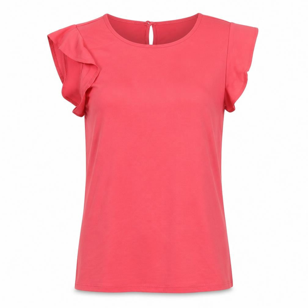 Womens UK Size 10 New Look Pink Basic Blouse