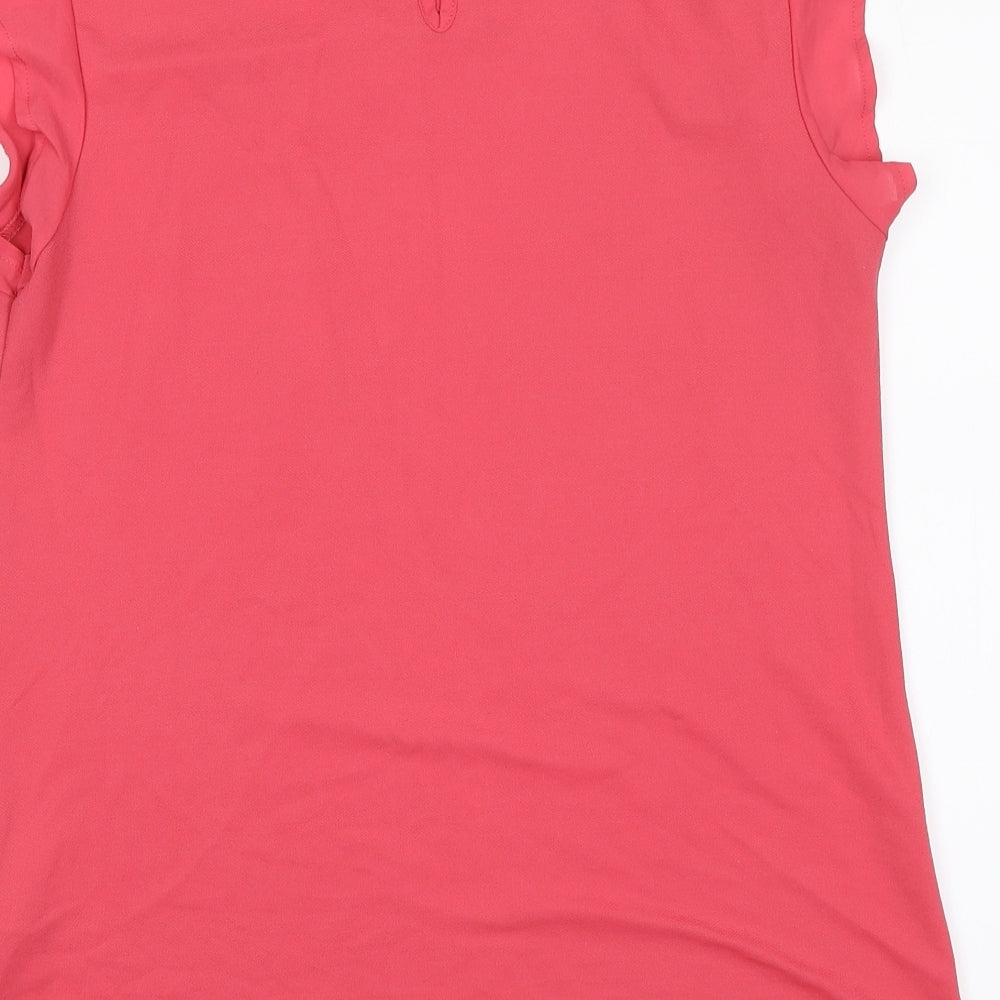Womens UK Size 10 New Look Pink Basic Blouse