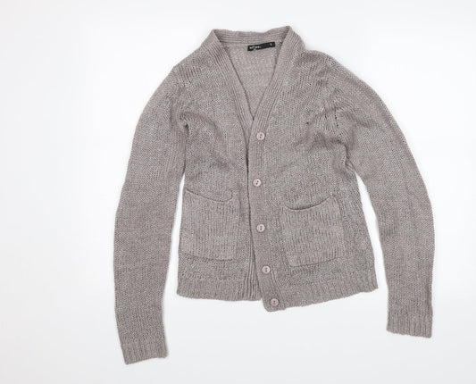 Lefties Womens Grey   Cardigan Jumper Size S
