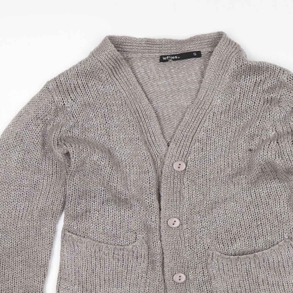 Lefties Womens Grey   Cardigan Jumper Size S