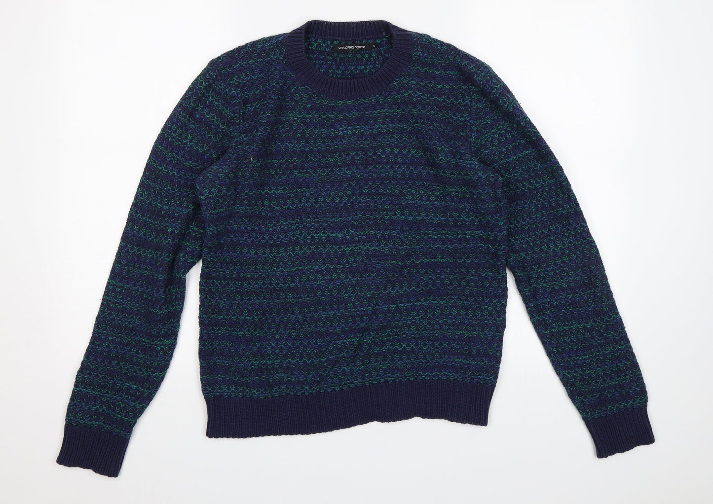 Womens UK Size S Monoprix Blue Pullover Jumper