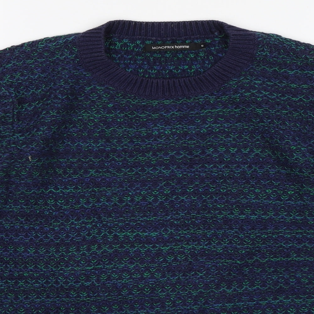 Womens UK Size S Monoprix Blue Pullover Jumper