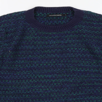 Womens UK Size S Monoprix Blue Pullover Jumper