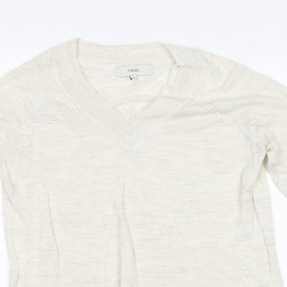 Womens UK Size 10 NEXT White Pullover Jumper