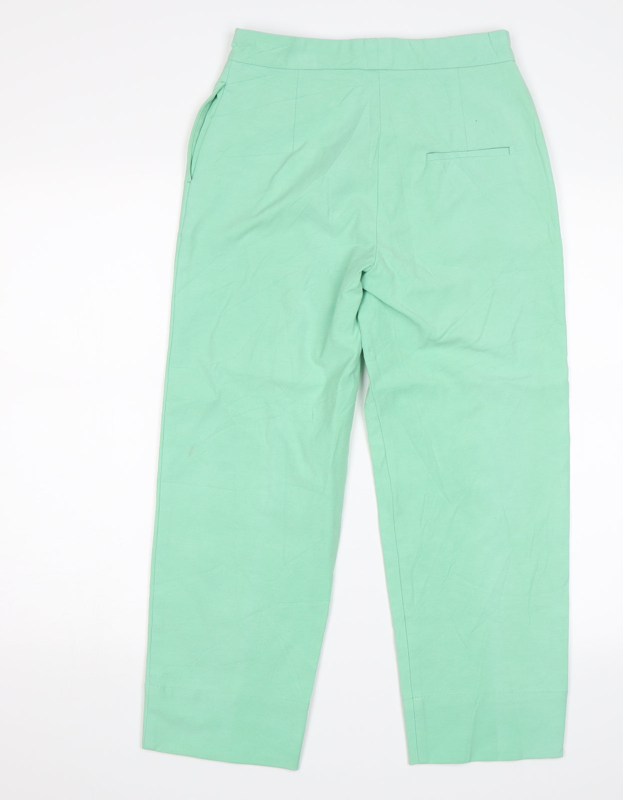 Womens UK Size 8 M&S Regular Fit Chino Green Trousers