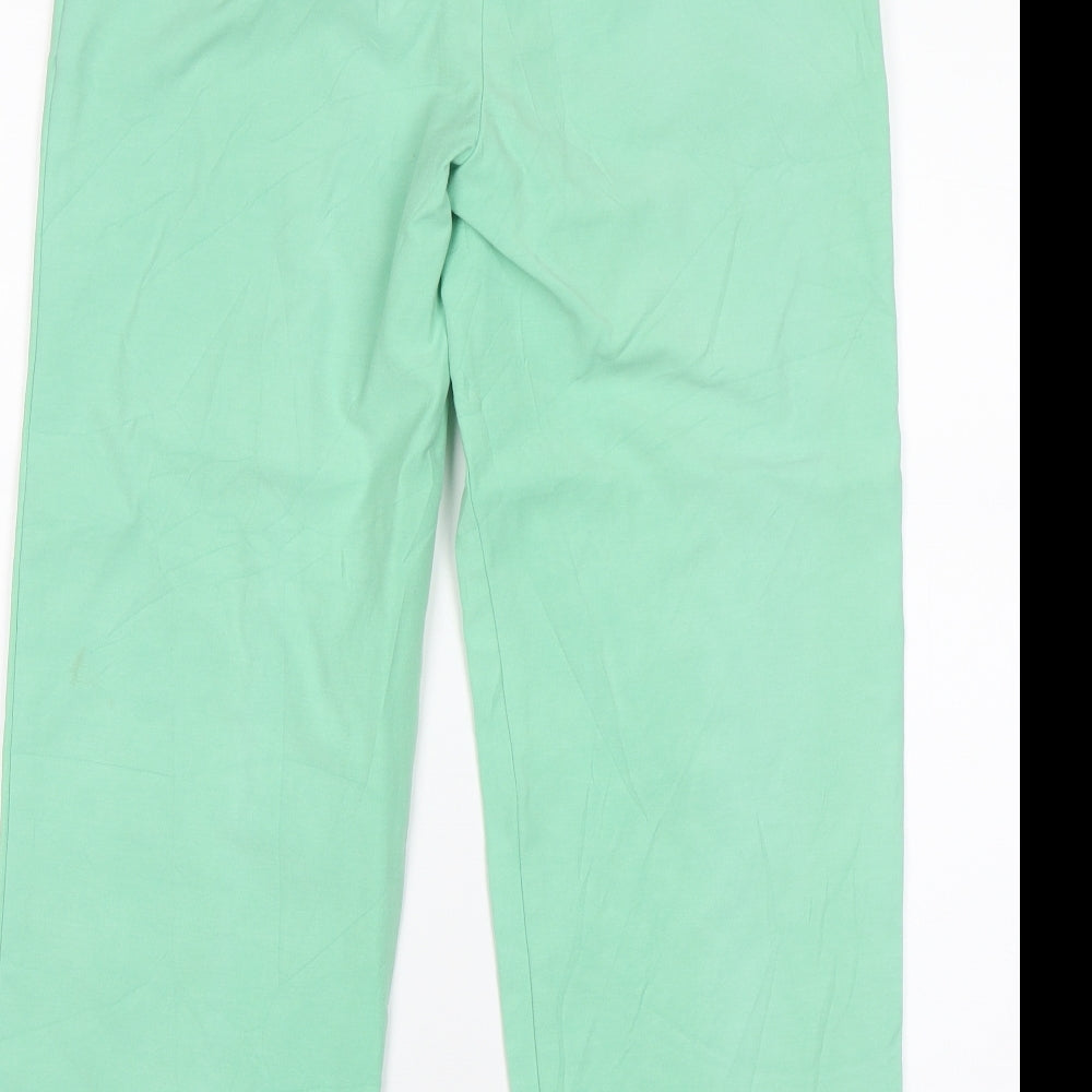 Womens UK Size 8 M&S Regular Fit Chino Green Trousers